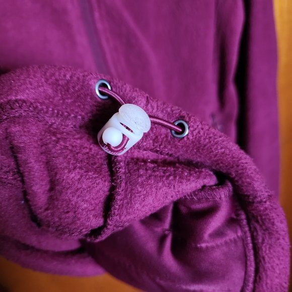 Women's SP Cabela's Outerwear Mauve Fleece Full Zip Zipper Pockets Sweatshirt - Picture 8 of 9